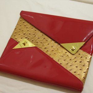 Ashard Richley Red Patent Clutch & iPad Case